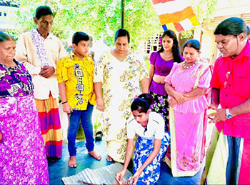 Elders home in Sri Lanka, Sujatha Elders Home, New year celebration